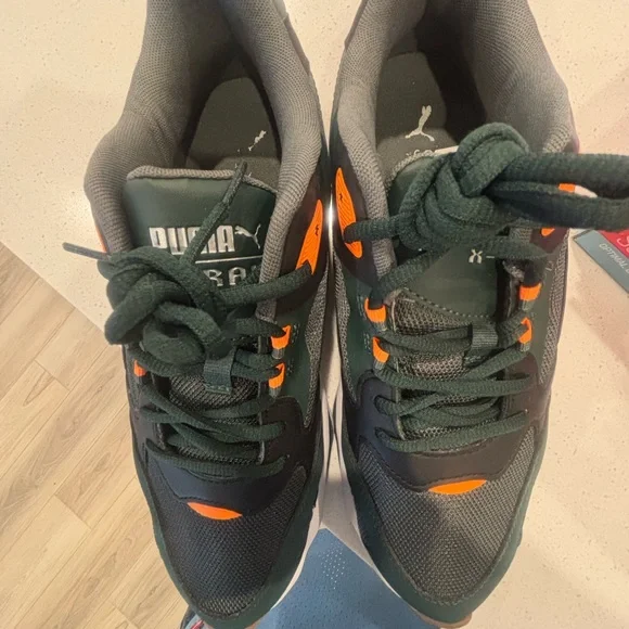 Puma Green, Black and Orange Athletic Shoes - Picture 3 of 10